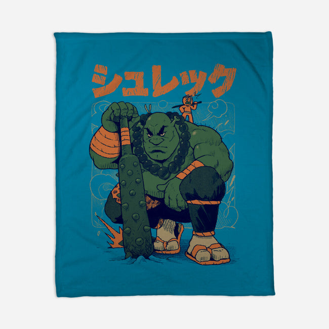Shurekku Oni-None-Fleece-Blanket-Bruno Mota