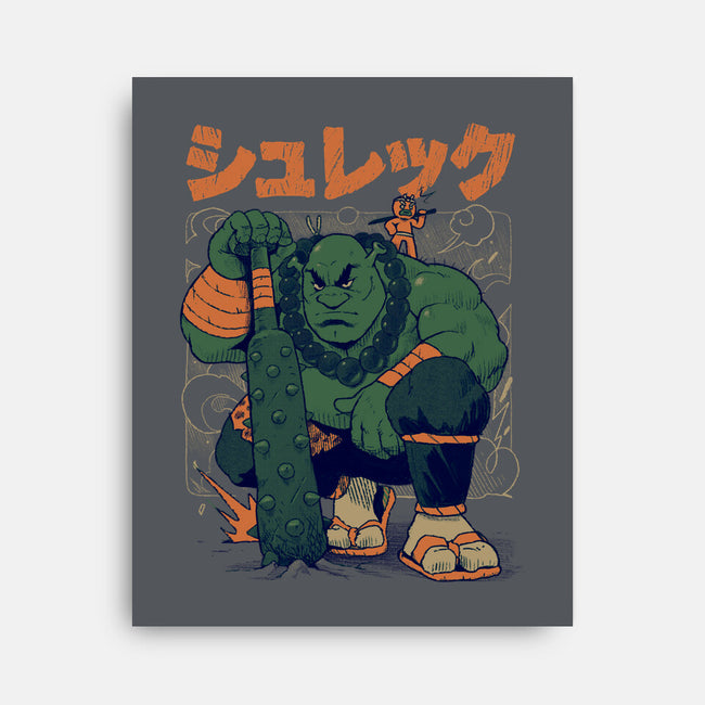 Shurekku Oni-None-Stretched-Canvas-Bruno Mota