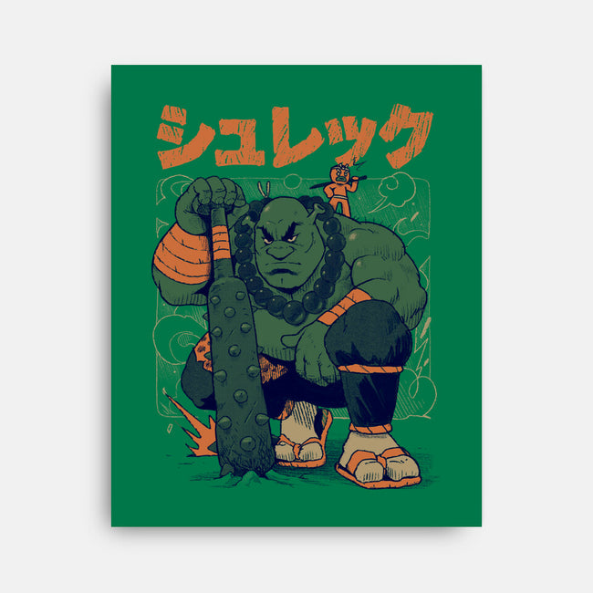 Shurekku Oni-None-Stretched-Canvas-Bruno Mota