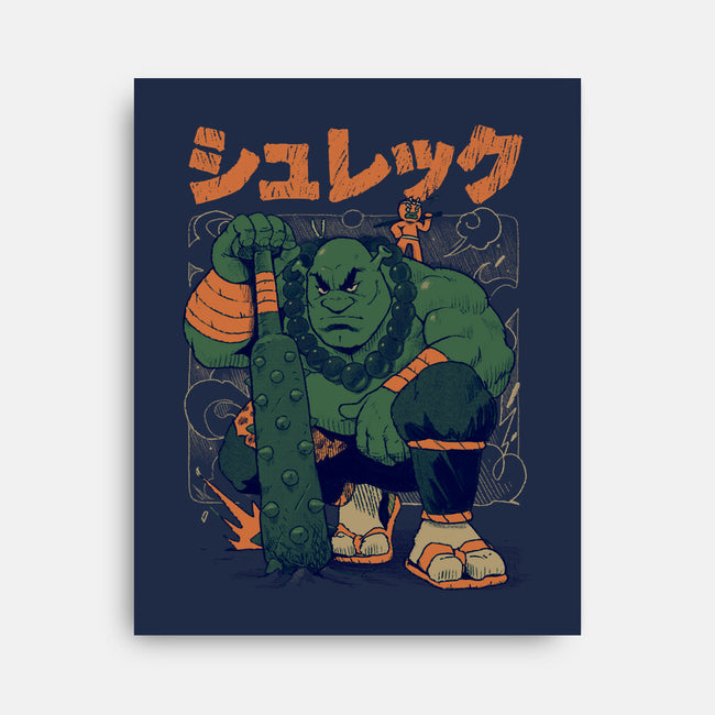 Shurekku Oni-None-Stretched-Canvas-Bruno Mota