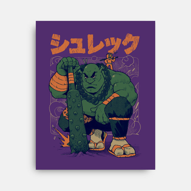 Shurekku Oni-None-Stretched-Canvas-Bruno Mota