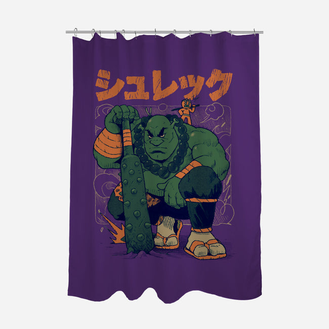 Shurekku Oni-None-Polyester-Shower Curtain-Bruno Mota
