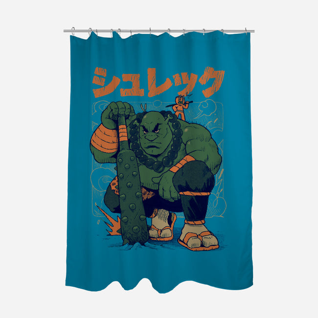 Shurekku Oni-None-Polyester-Shower Curtain-Bruno Mota