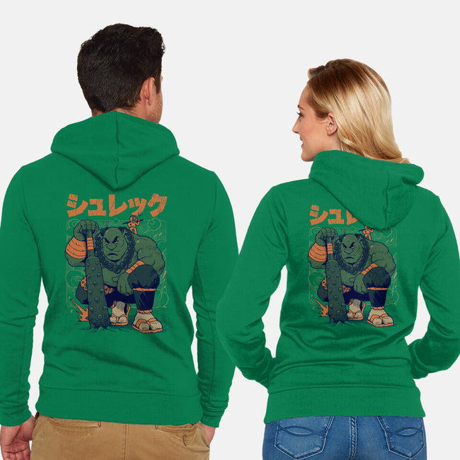 Shurekku Oni-Unisex-Zip-Up-Sweatshirt-Bruno Mota