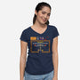 Dangerous Dungeon-Womens-V-Neck-Tee-demonigote