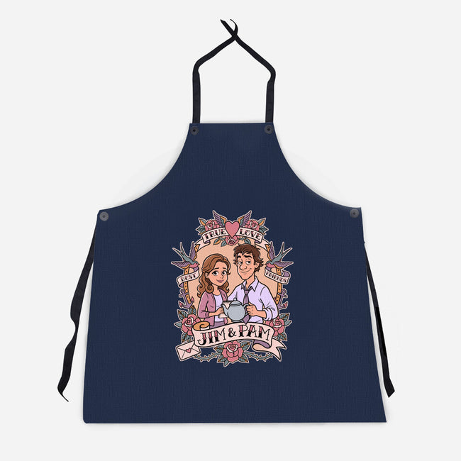 Office Romance-Unisex-Kitchen-Apron-P1yu5h