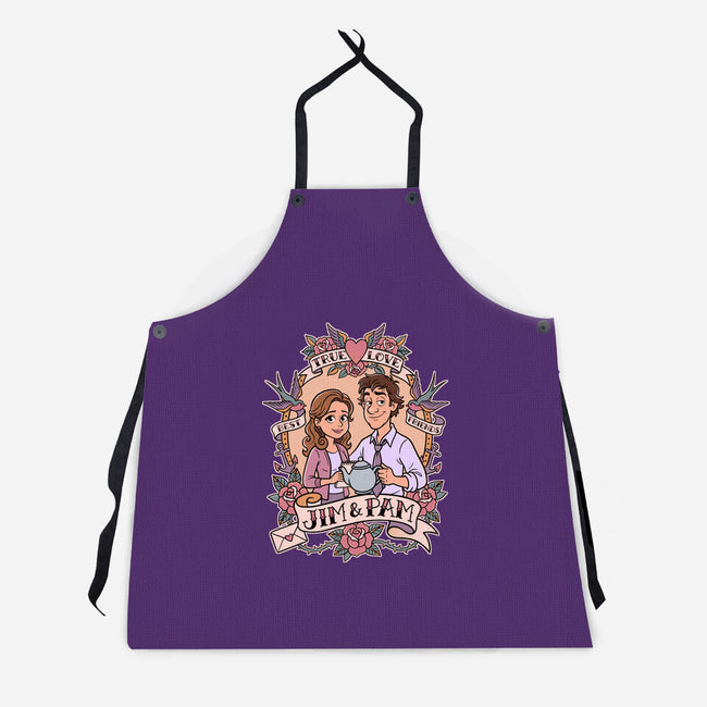 Office Romance-Unisex-Kitchen-Apron-P1yu5h