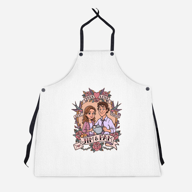 Office Romance-Unisex-Kitchen-Apron-P1yu5h