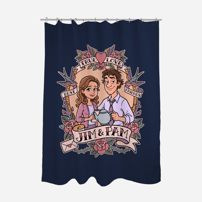Office Romance-None-Polyester-Shower Curtain-P1yu5h