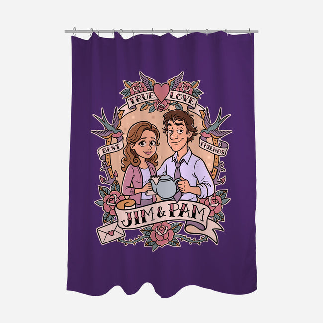 Office Romance-None-Polyester-Shower Curtain-P1yu5h