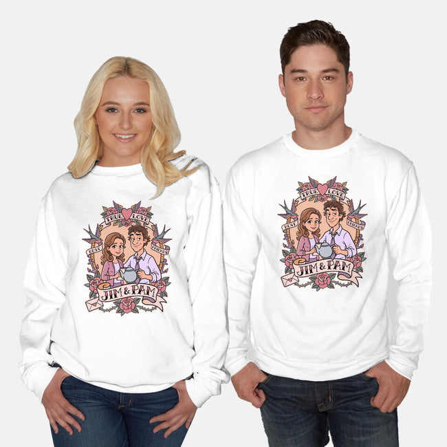 Office Romance-Unisex-Crew Neck-Sweatshirt-P1yu5h