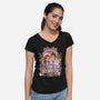 Office Romance-Womens-V-Neck-Tee-P1yu5h