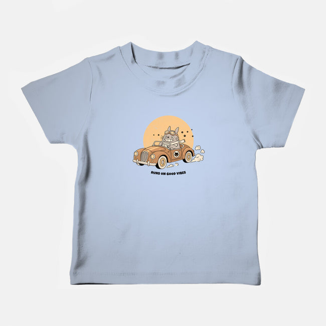 Runs On Good Vibes-Baby-Basic-Tee-GODZILLARGE