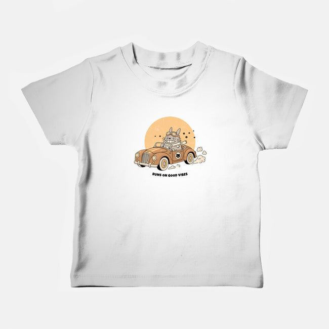 Runs On Good Vibes-Baby-Basic-Tee-GODZILLARGE