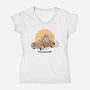 Runs On Good Vibes-Womens-V-Neck-Tee-GODZILLARGE