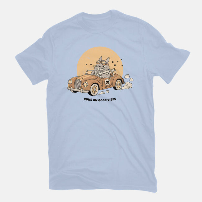 Runs On Good Vibes-Womens-Basic-Tee-GODZILLARGE