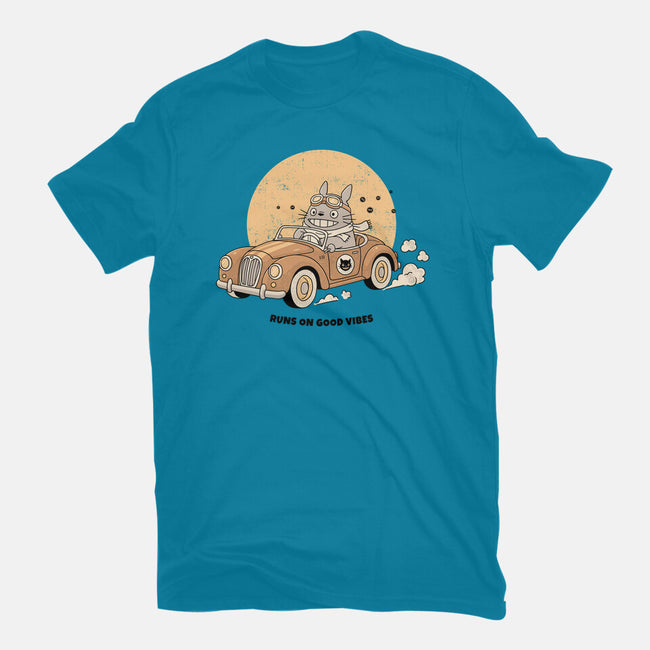 Runs On Good Vibes-Mens-Premium-Tee-GODZILLARGE