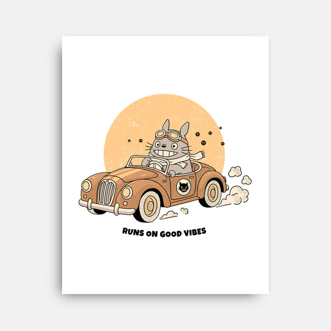 Runs On Good Vibes-None-Stretched-Canvas-GODZILLARGE