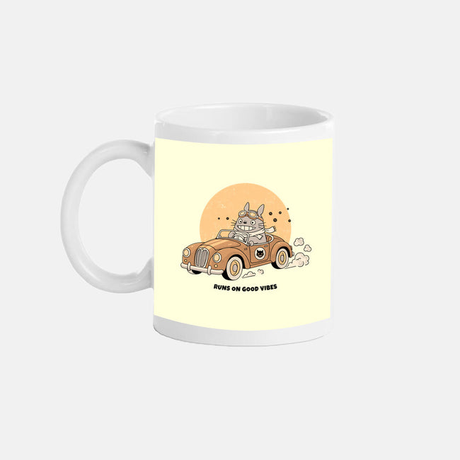 Runs On Good Vibes-None-Mug-Drinkware-GODZILLARGE