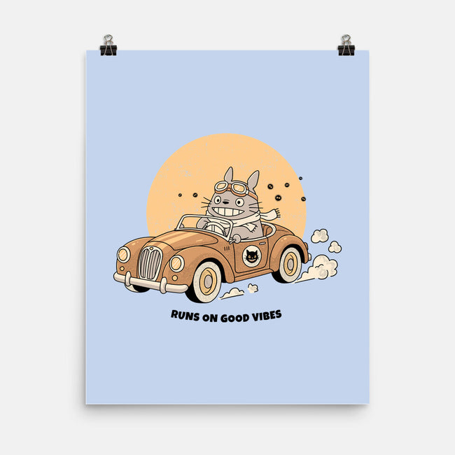 Runs On Good Vibes-None-Matte-Poster-GODZILLARGE