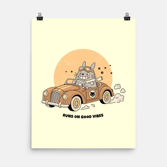 Runs On Good Vibes-None-Matte-Poster-GODZILLARGE