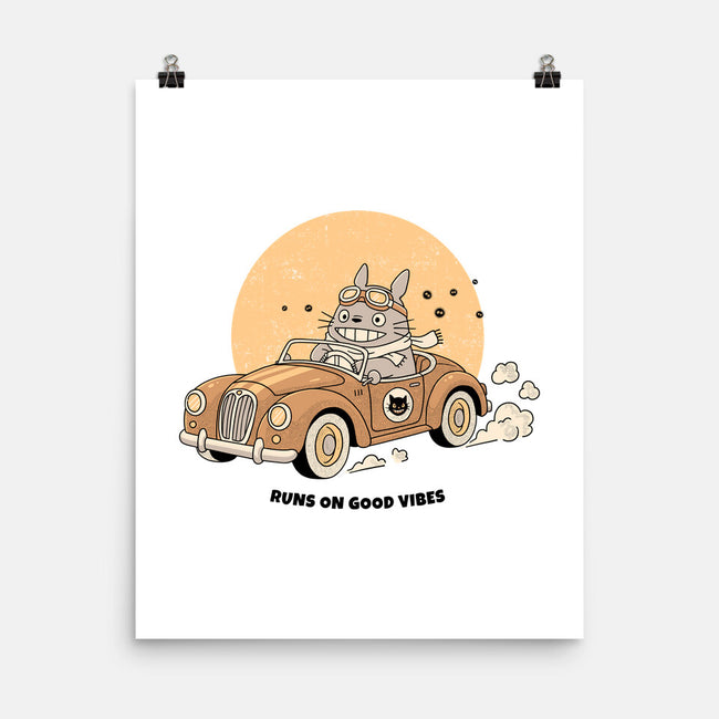 Runs On Good Vibes-None-Matte-Poster-GODZILLARGE