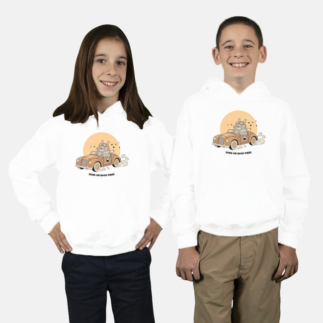 Runs On Good Vibes-Youth-Pullover-Sweatshirt-GODZILLARGE
