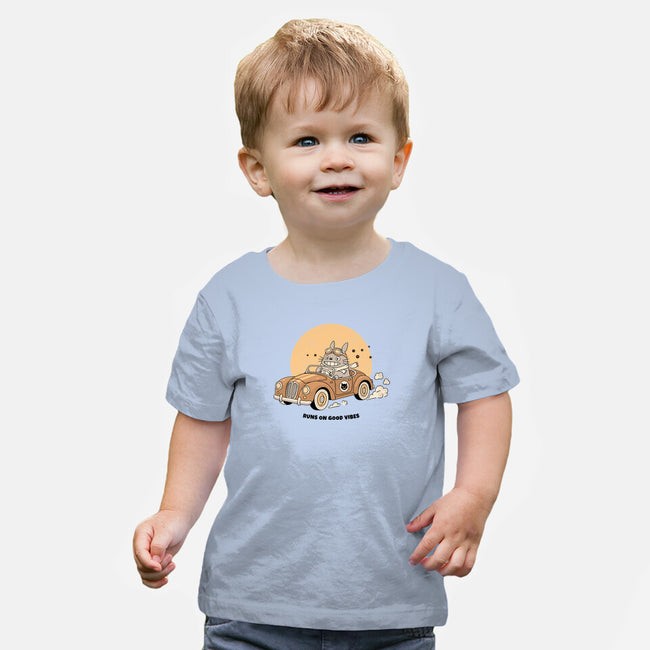 Runs On Good Vibes-Baby-Basic-Tee-GODZILLARGE