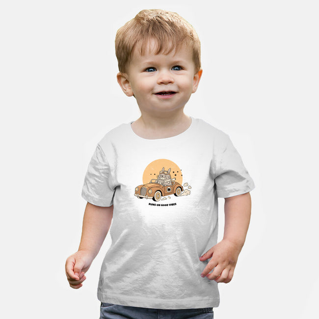 Runs On Good Vibes-Baby-Basic-Tee-GODZILLARGE