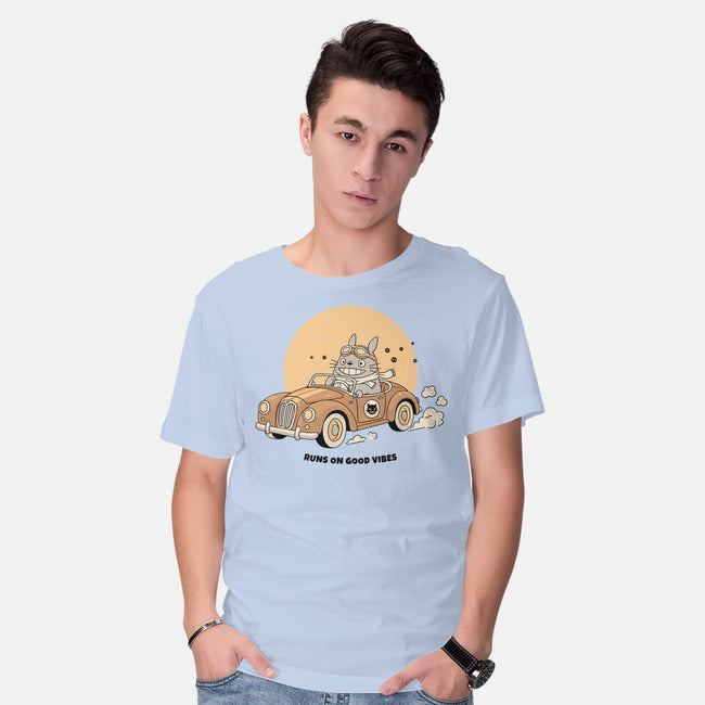 Runs On Good Vibes-Mens-Basic-Tee-GODZILLARGE