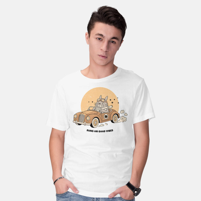 Runs On Good Vibes-Mens-Basic-Tee-GODZILLARGE