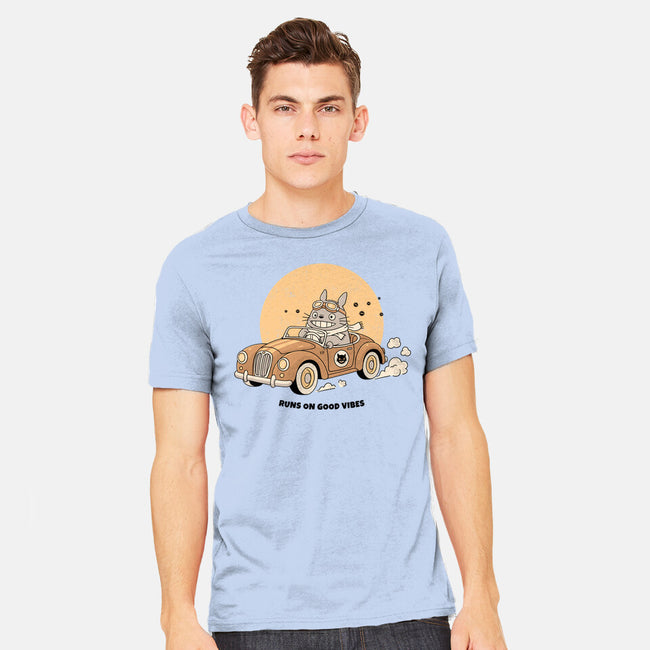 Runs On Good Vibes-Mens-Heavyweight-Tee-GODZILLARGE