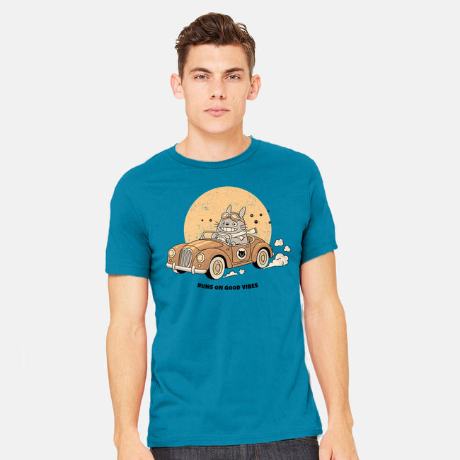 Runs On Good Vibes-Mens-Heavyweight-Tee-GODZILLARGE