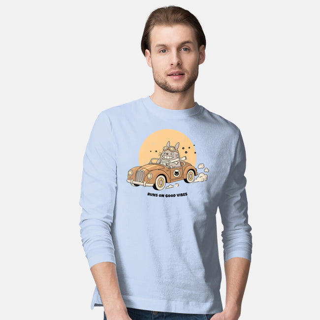 Runs On Good Vibes-Mens-Long Sleeved-Tee-GODZILLARGE