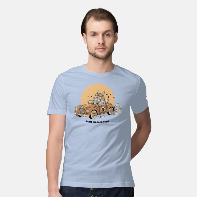 Runs On Good Vibes-Mens-Premium-Tee-GODZILLARGE
