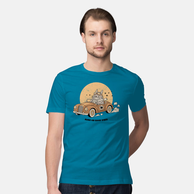 Runs On Good Vibes-Mens-Premium-Tee-GODZILLARGE