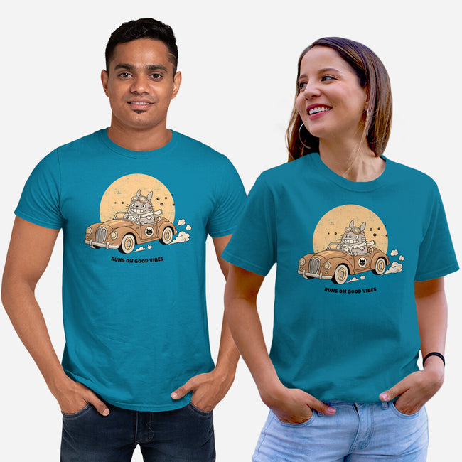 Runs On Good Vibes-Unisex-Basic-Tee-GODZILLARGE