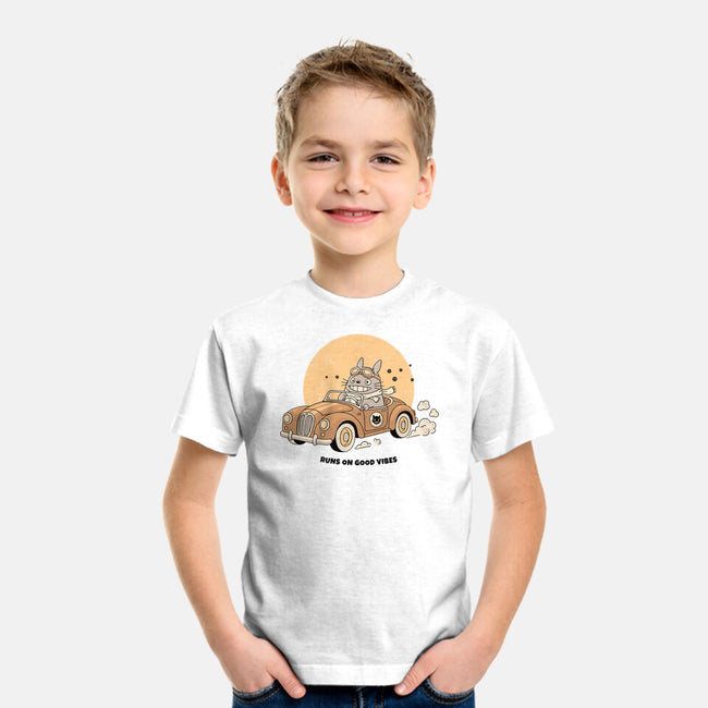 Runs On Good Vibes-Youth-Basic-Tee-GODZILLARGE