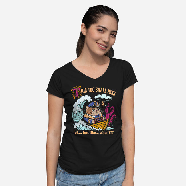 This Too Shall Pass-Womens-V-Neck-Tee-Diego Gurgell