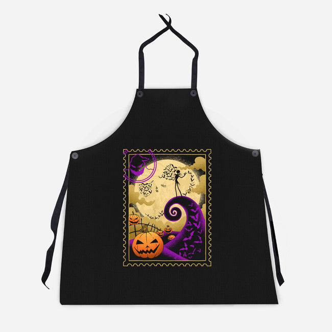 Halloween Postage-Unisex-Kitchen-Apron-sachpica