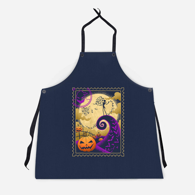 Halloween Postage-Unisex-Kitchen-Apron-sachpica