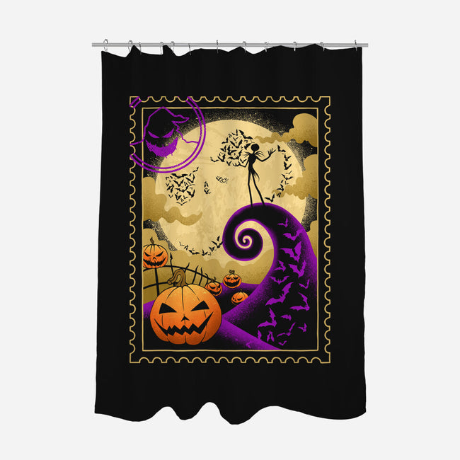 Halloween Postage-None-Polyester-Shower Curtain-sachpica