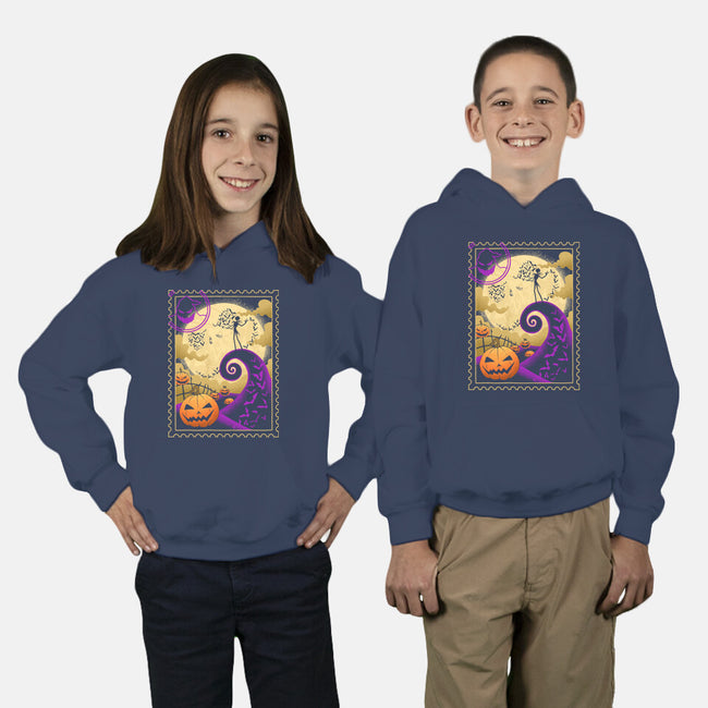 Halloween Postage-Youth-Pullover-Sweatshirt-sachpica
