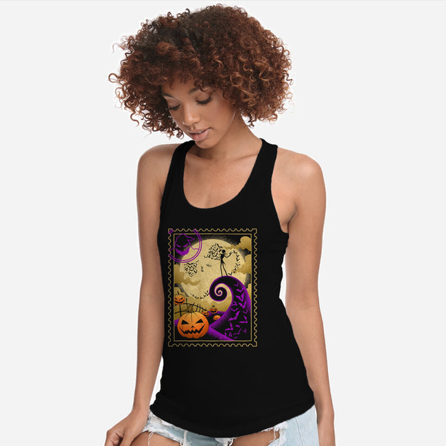 Halloween Postage-Womens-Racerback-Tank-sachpica