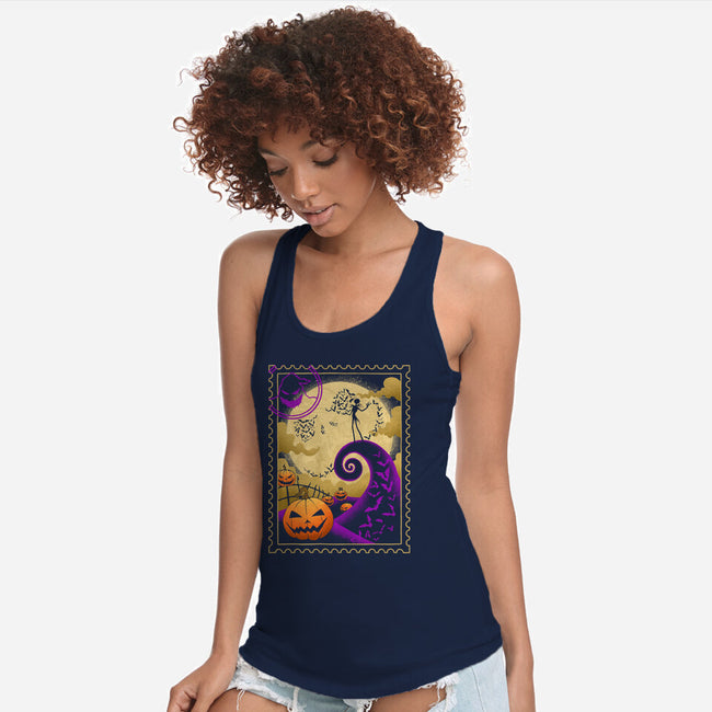 Halloween Postage-Womens-Racerback-Tank-sachpica