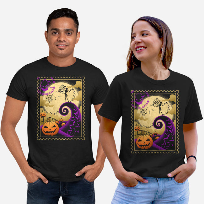 Halloween Postage-Unisex-Basic-Tee-sachpica