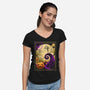 Halloween Postage-Womens-V-Neck-Tee-sachpica
