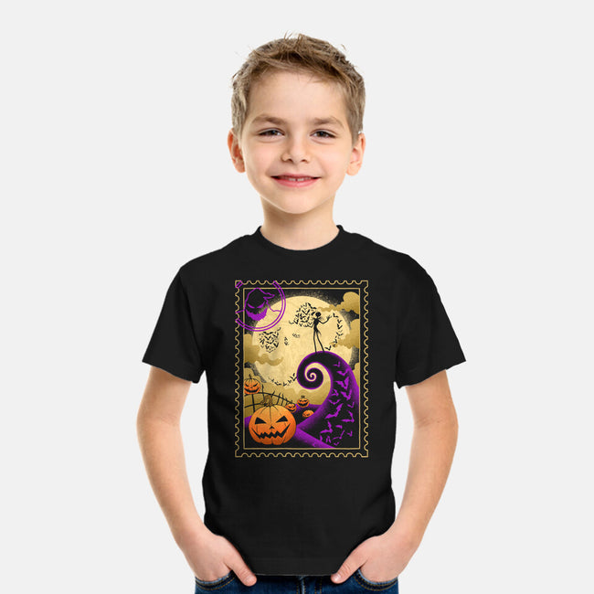Halloween Postage-Youth-Basic-Tee-sachpica