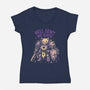 Hell Sent Me Back-Womens-V-Neck-Tee-Diego Gurgell