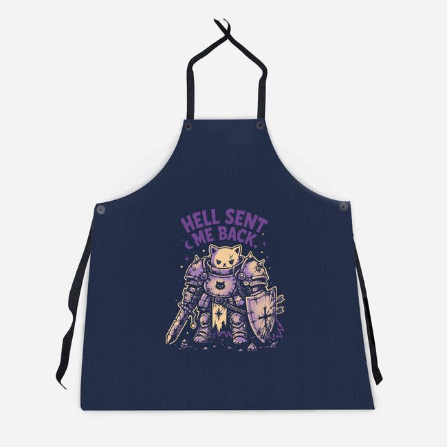 Hell Sent Me Back-Unisex-Kitchen-Apron-Diego Gurgell